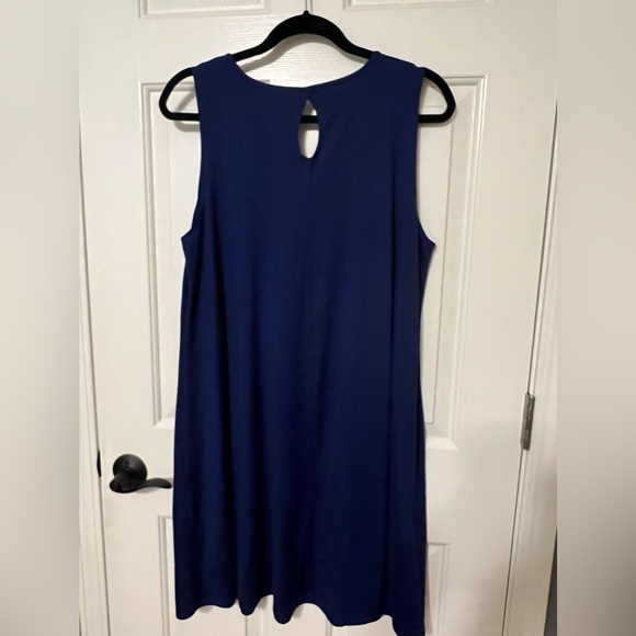 Very soft navy blue sleeveless dress plus size 2X - Picture 2 of 6